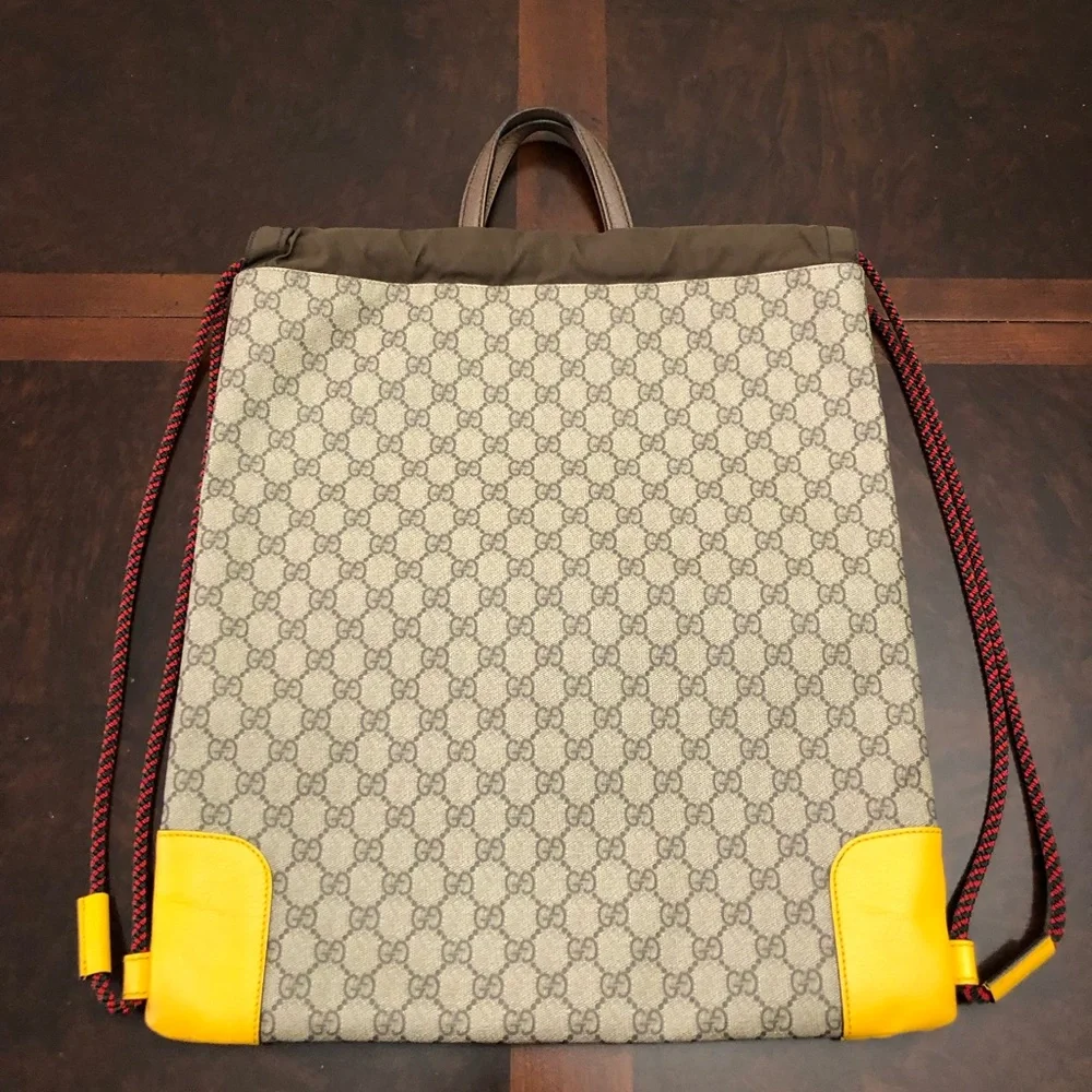 Gucci Drawstring Backpack Authentic - Picture 5 of 11